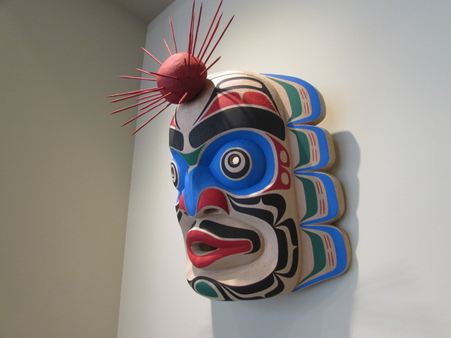 TH: Kumakwa Mask, 16" high, red cedar